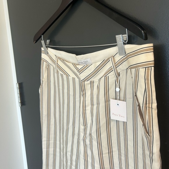 Part Two NWT size 12 (42)Elegant Cream and Black Flare/wide Pants with stripes - Picture 16 of 16